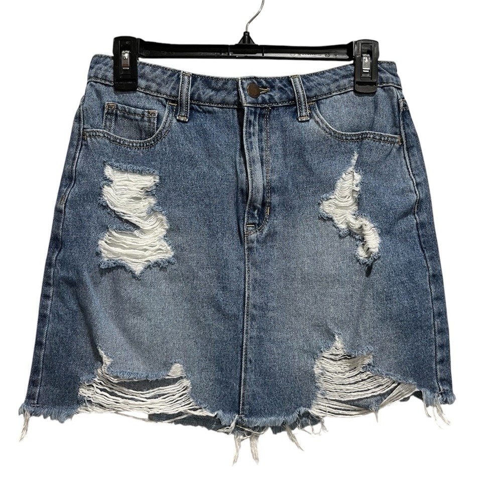 Distressed Hollister Denim Skirt Size 7